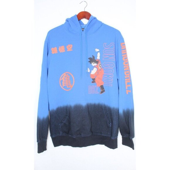 Dragon Ball Z Sun Goku Graphic Men's Unisex L Lt. Blue Hoodie Sweatshirt Unisex - Picture 1 of 9
